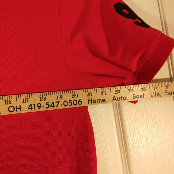 Under Armour Golf polo shirt mens L Large red embroidered 96 UPF 30+ short sl - Picture 11 of 13